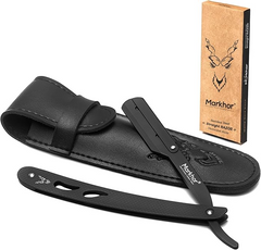 All Matte Black- Cut Throat Razor for Men