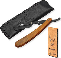 Rose Wood with Matte Black - Cut Throat Razor for Men