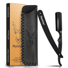 Matte Black - Cut Throat Razor for Men