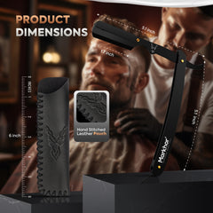 Matte Black - Cut Throat Razor for Men