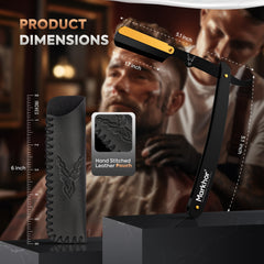 Matte Gold Black- Cut Throat Razor for Men