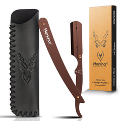 Markhor Premium Straight Razor – Matte Brown Edition