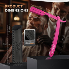 Markhor Premium Straight Razor – Matte Pink Edition