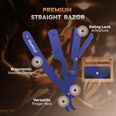 Markhor Premium Straight Razor – Matte Purple Edition