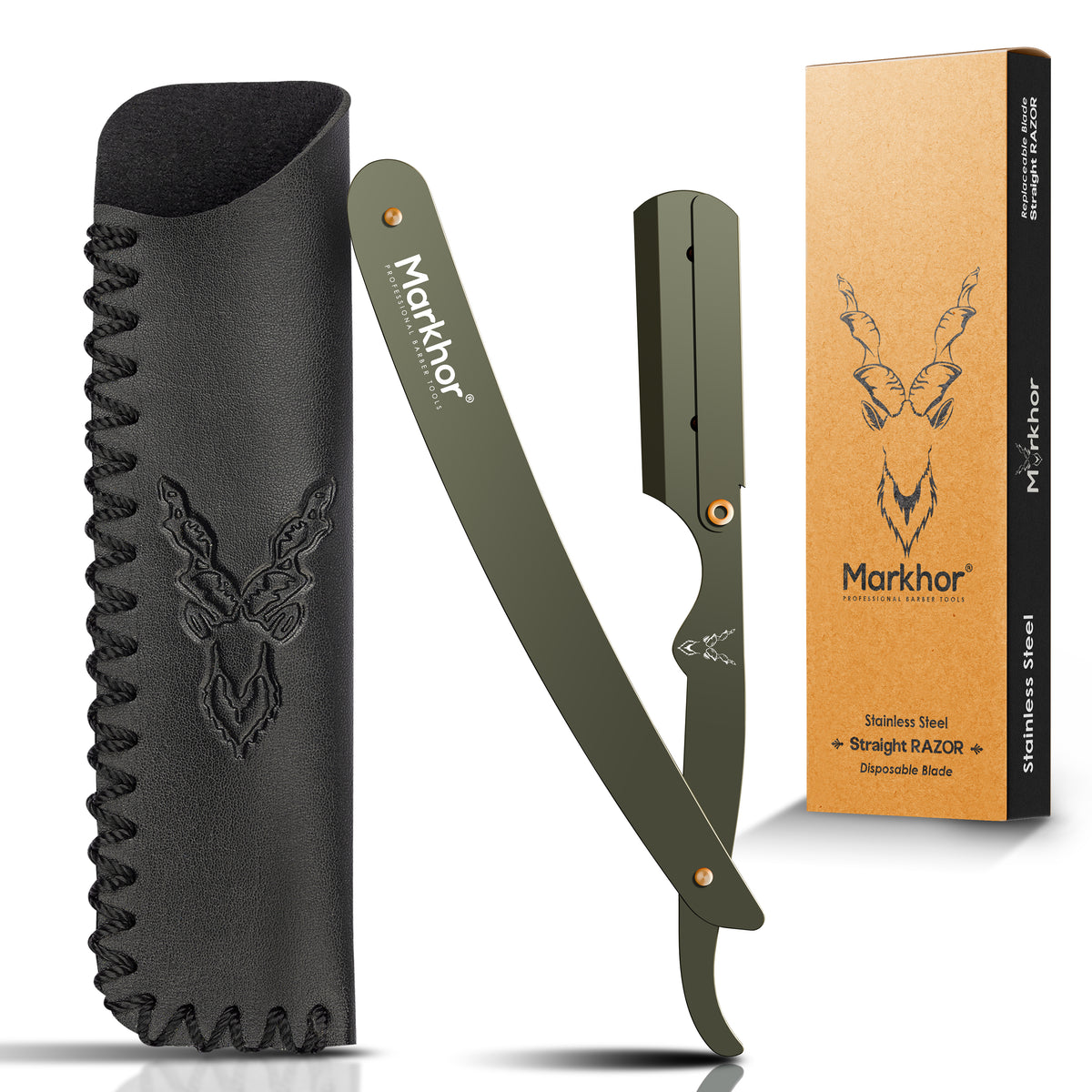Markhor Premium Straight Razor – Camo Edition