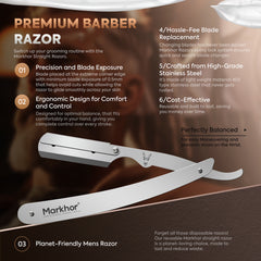 Satin Finish- Cut Throat Razor for Men